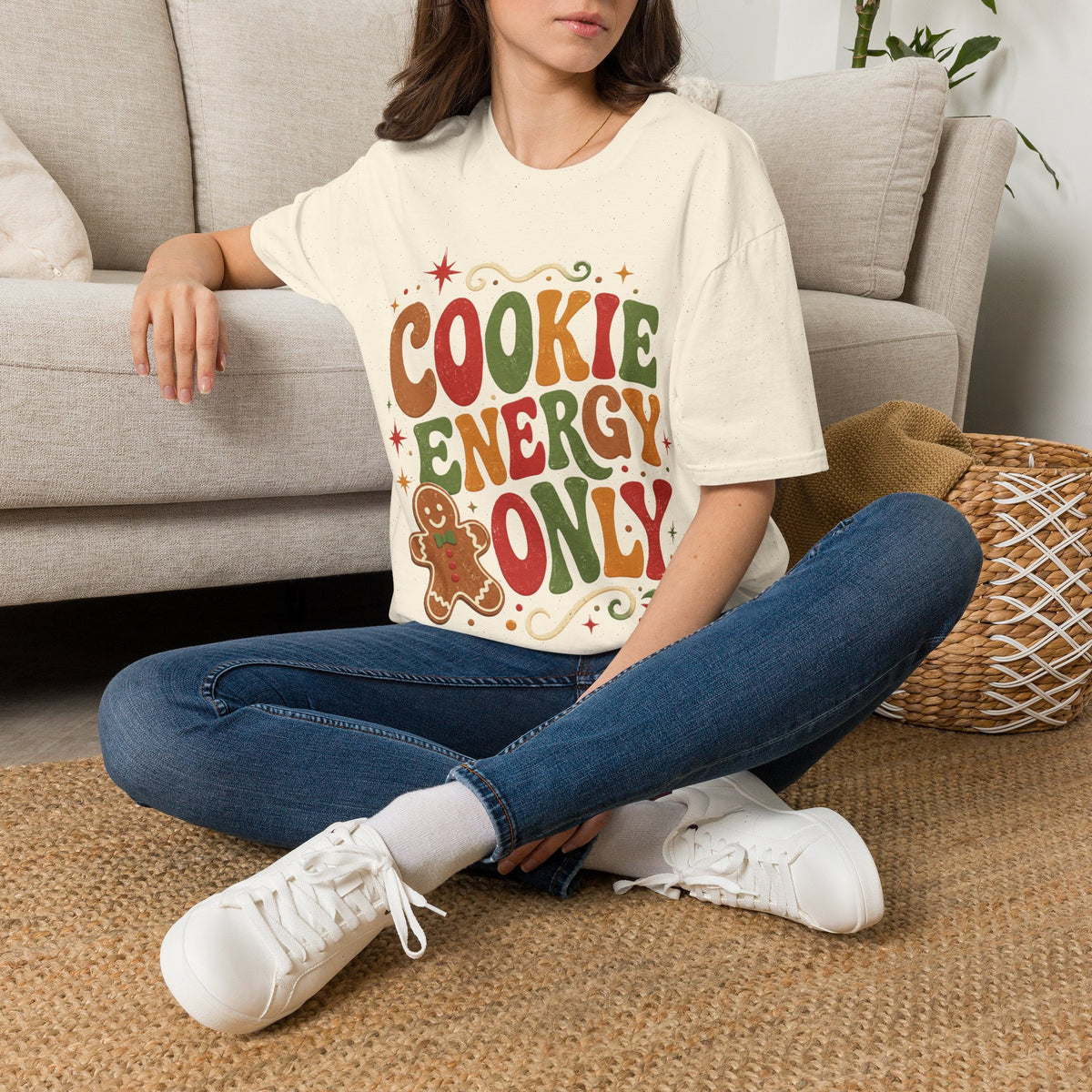 Cookie Energy Only T-Shirt — Festive Gingerbread Holiday Tee