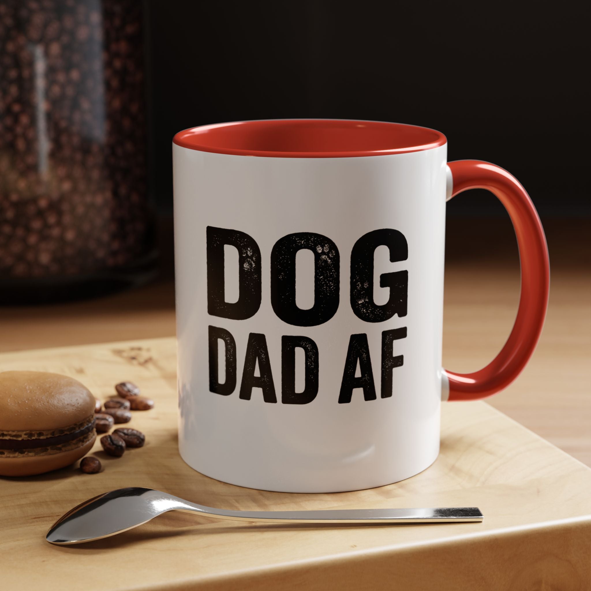 Funny Dog Dad AF Coffee Mug – Funny Black Accen Gift for Dog Lovers