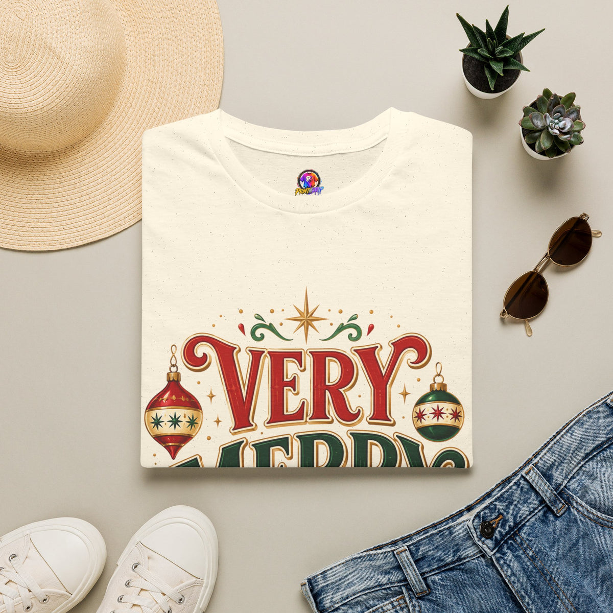Very Merry Club T-Shirt — Festive Christmas Holiday Tee