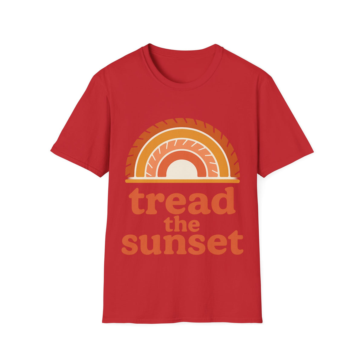 Tread The Sunset Boho Rainbow T-Shirt, Retro Wanderlust Hiking Outdoor Graphic Tee - Trending Now - September 2026