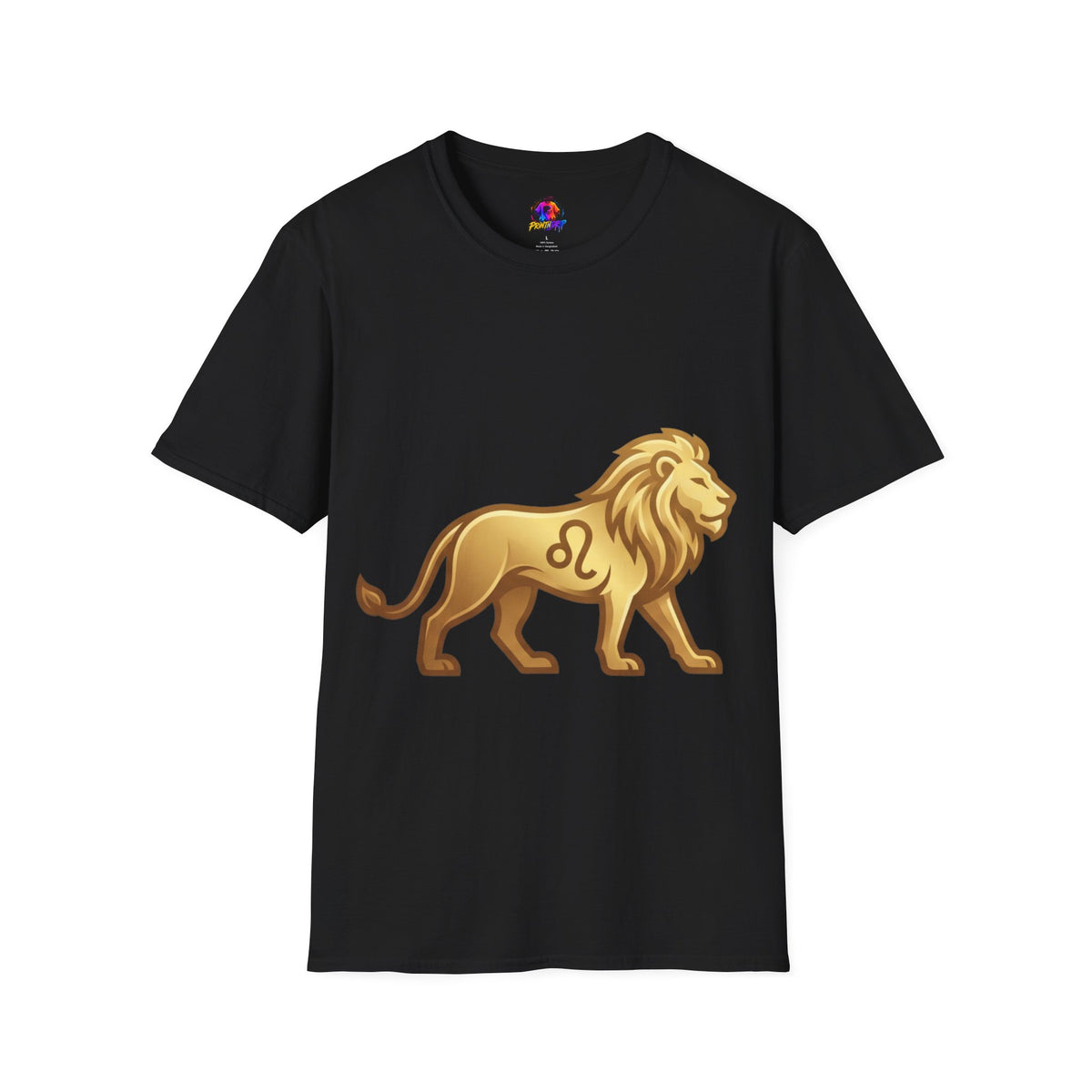 Leo Zodiac Lion T-Shirt — Gold Astrology Tee for Leo Birthdays & Zodiac Fans