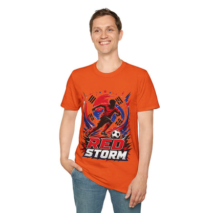 South Korea Red Storm Soccer T-Shirt — Dynamic Player Graphic Tee