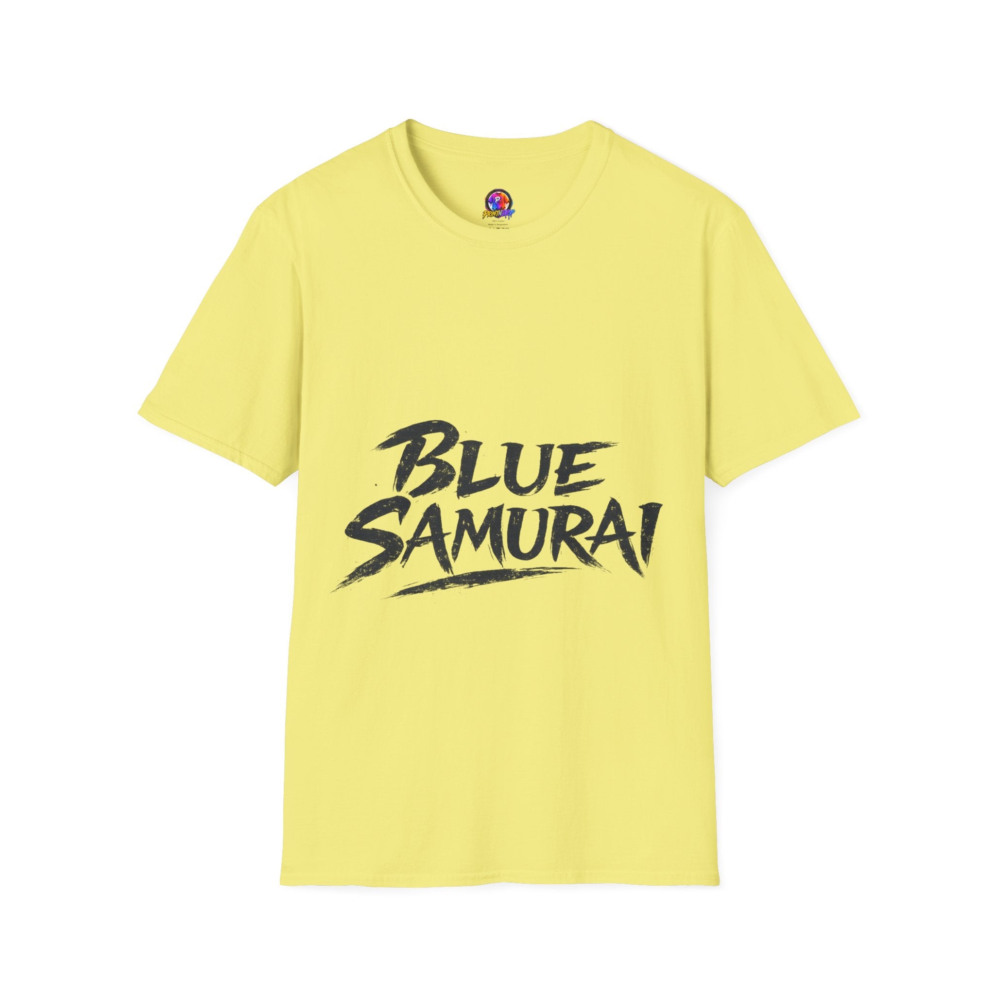 Japan Blue Samurai T-Shirt — Bold Brushstroke Graphic Tee