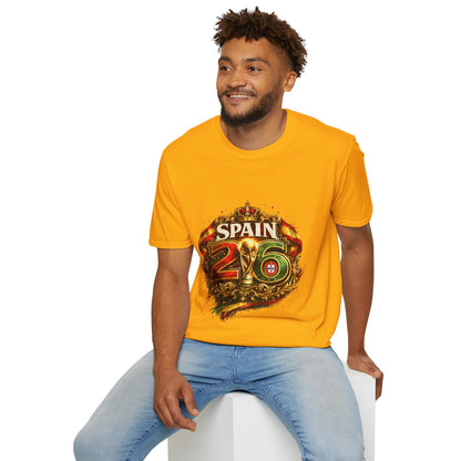 Spain 26 Graphic T-Shirt — Vintage Crowned Soccer Fan Tee