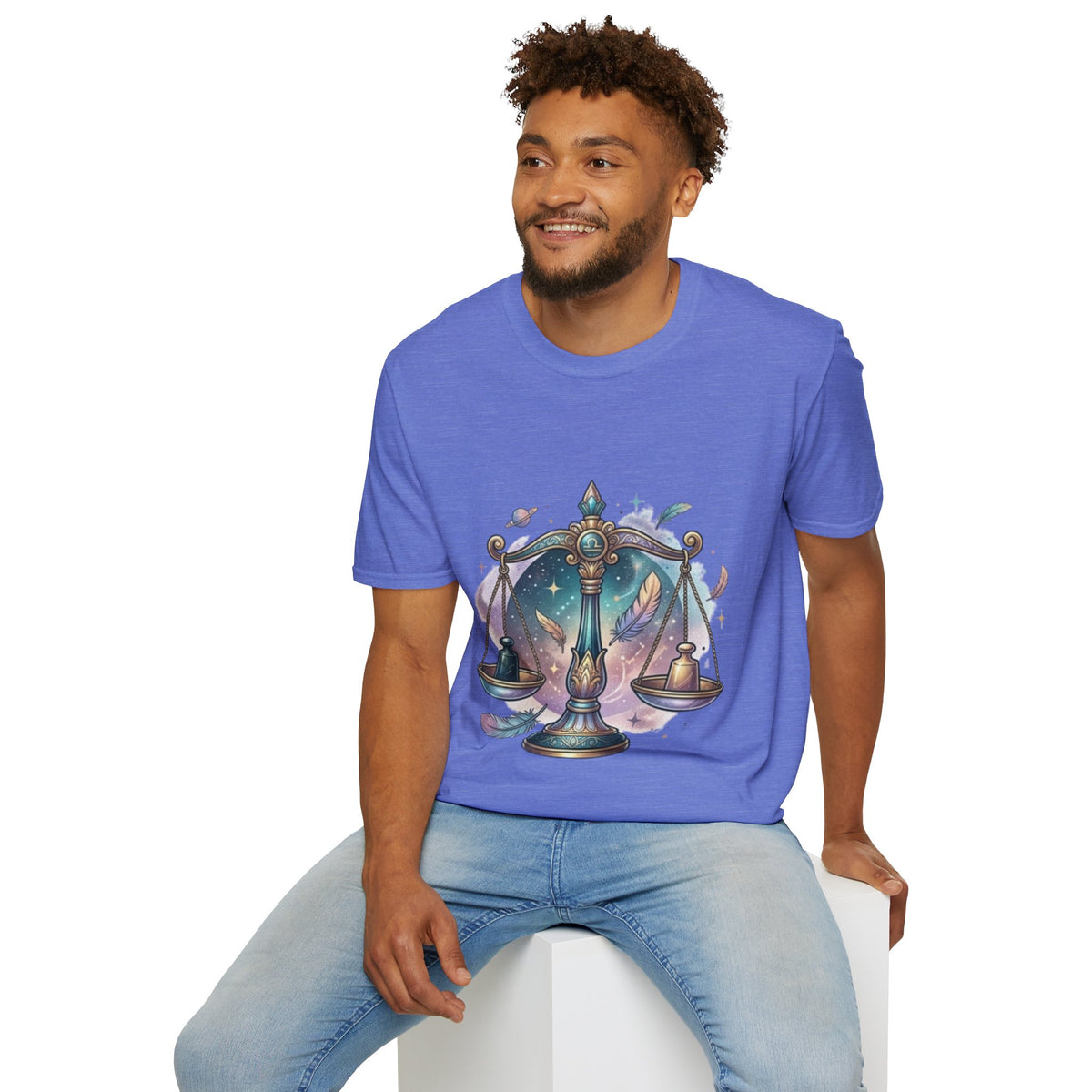 Libra Scales Zodiac T-Shirt — Celestial Astrology Graphic Tee
