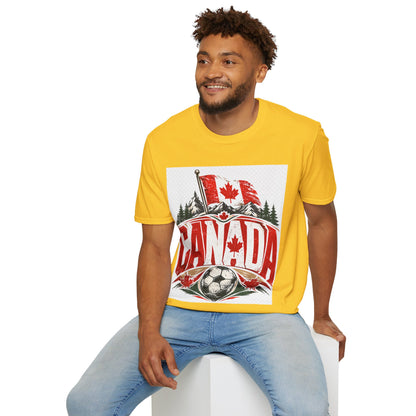 Canada Soccer T‑Shirt — Canadian Flag & Maple Leaf Crest