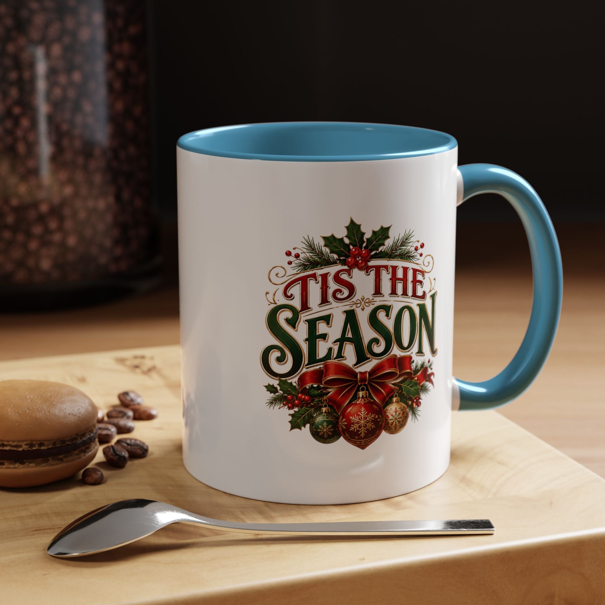 Tis The Season Accent Coffee Mug - Holiday Christmas Coffee Cup