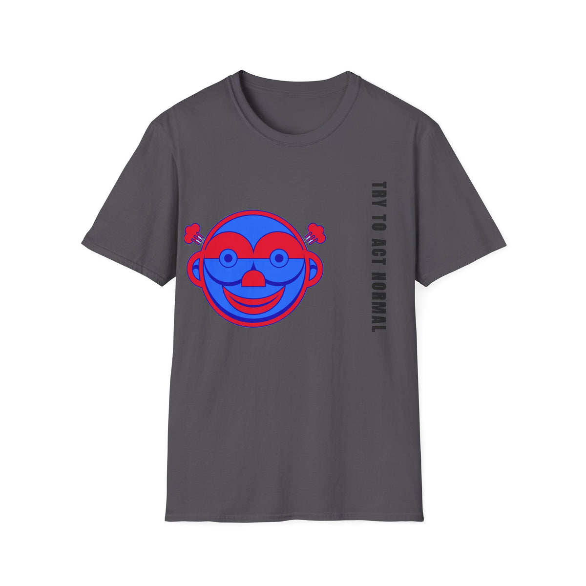 Peekaboo Monkey T-Shirt — Retro Red & Blue Cartoon Graphic Tee - Trending Now - September 2026