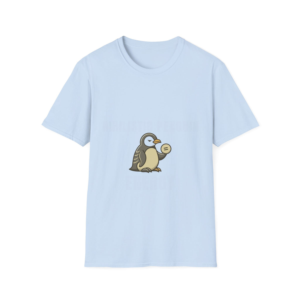 Penguin Coin Graphic T-Shirt — Cute Minimalist Penguin Holding Coin Tee - Trending Now - September 2026