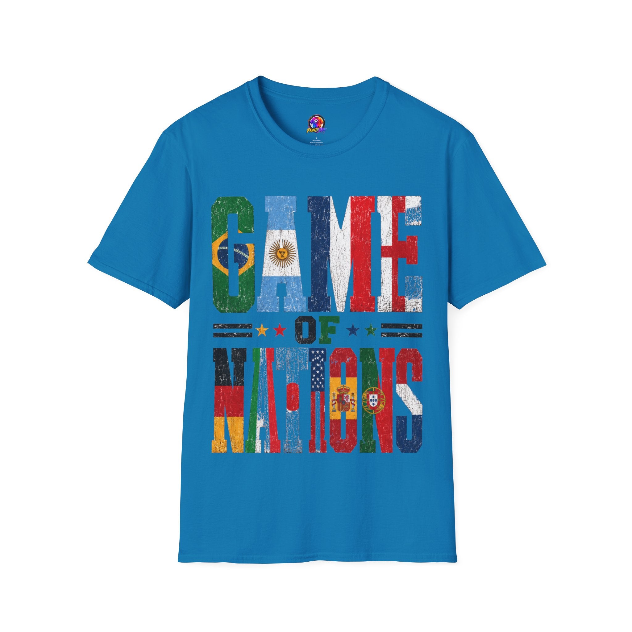 FIFA World Cup 2026 T-Shirt — 'Game of Nations' Vintage Flag Soccer Graphic Tee