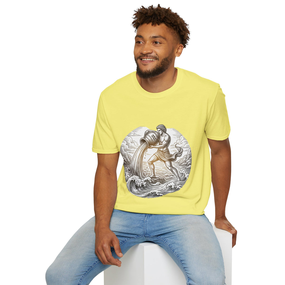 Aquarius Zodiac T-Shirt — Vintage Water Bearer Astrology Tee