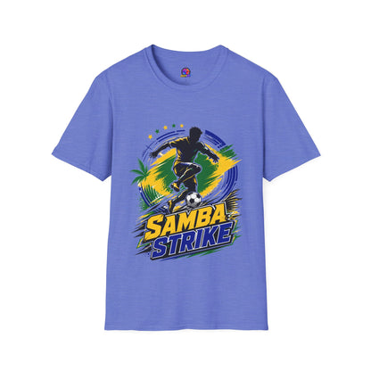 Brazil  Samba Strike Soccer T-Shirt — Brazilian Football Player Graphic Tee