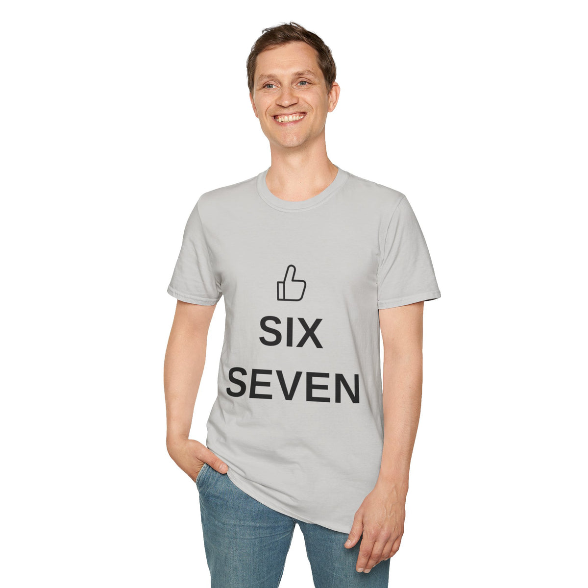 Six Seven Thumbs Up T-Shirt - Minimalist Positive Graphic Tee - Trending Now - September 2026