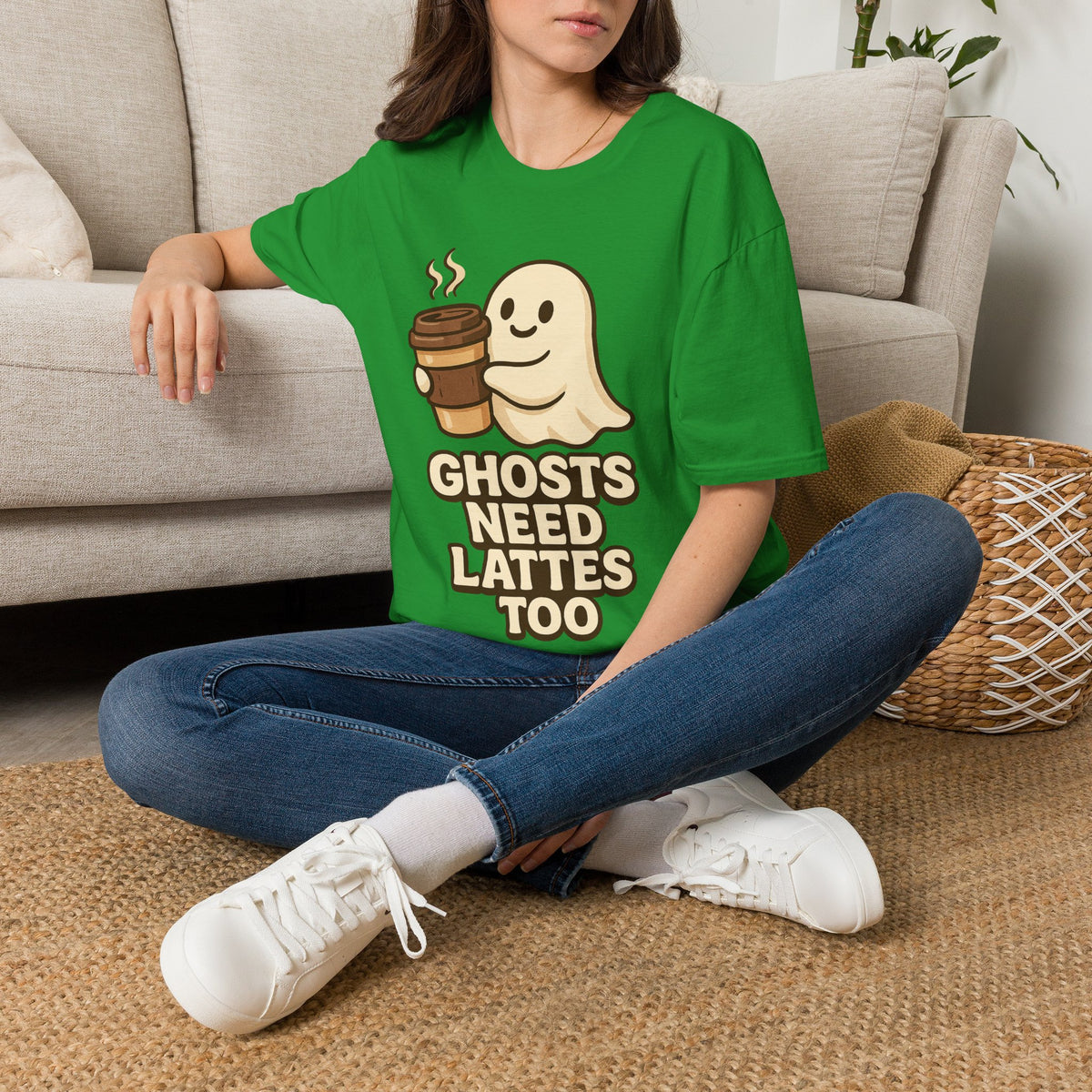 Ghosts Need Lattes Too T-Shirt - Trending Now - August 2026