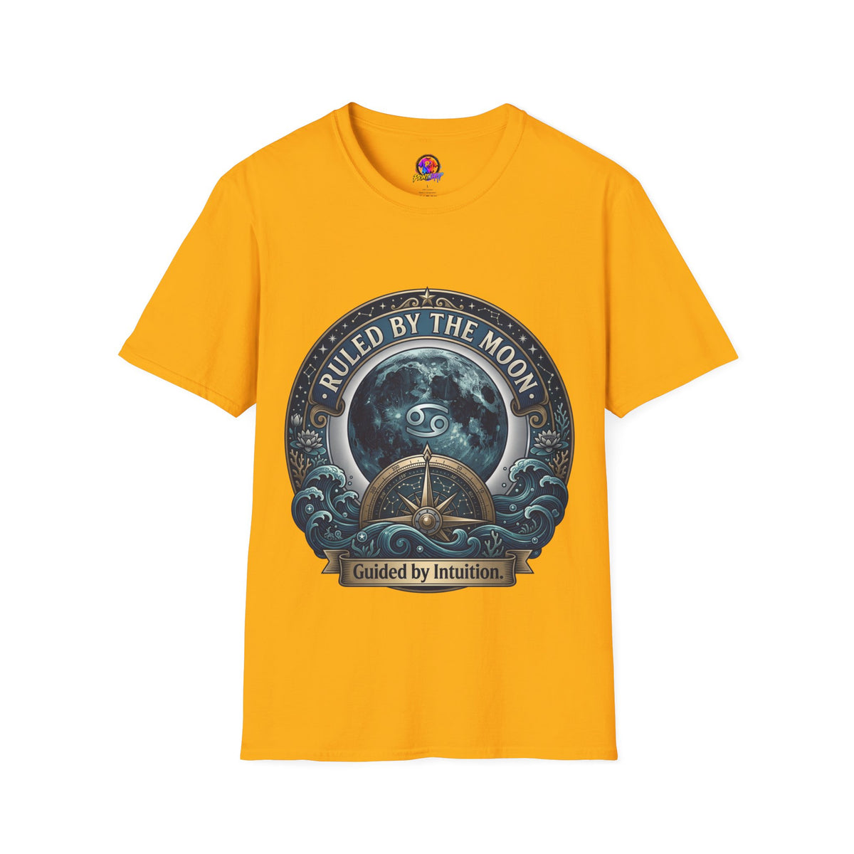 Cancer Zodiac Ruled by the Moon T-Shirt — Celestial Astrology Zodiac Graphic Tee