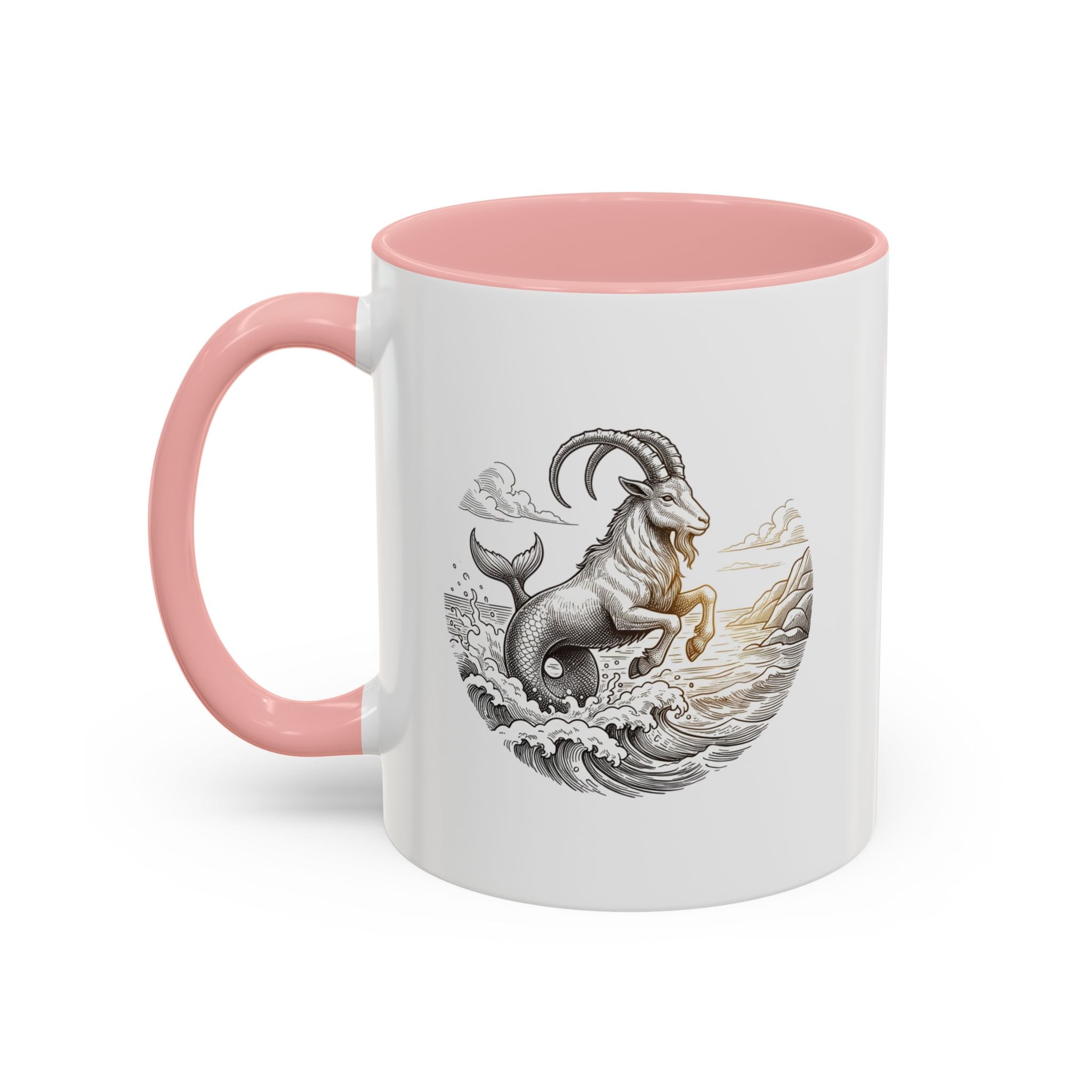 Capricorn Goat Mermaid Coffee Mug — Zodiac Capricorn Accent Mug