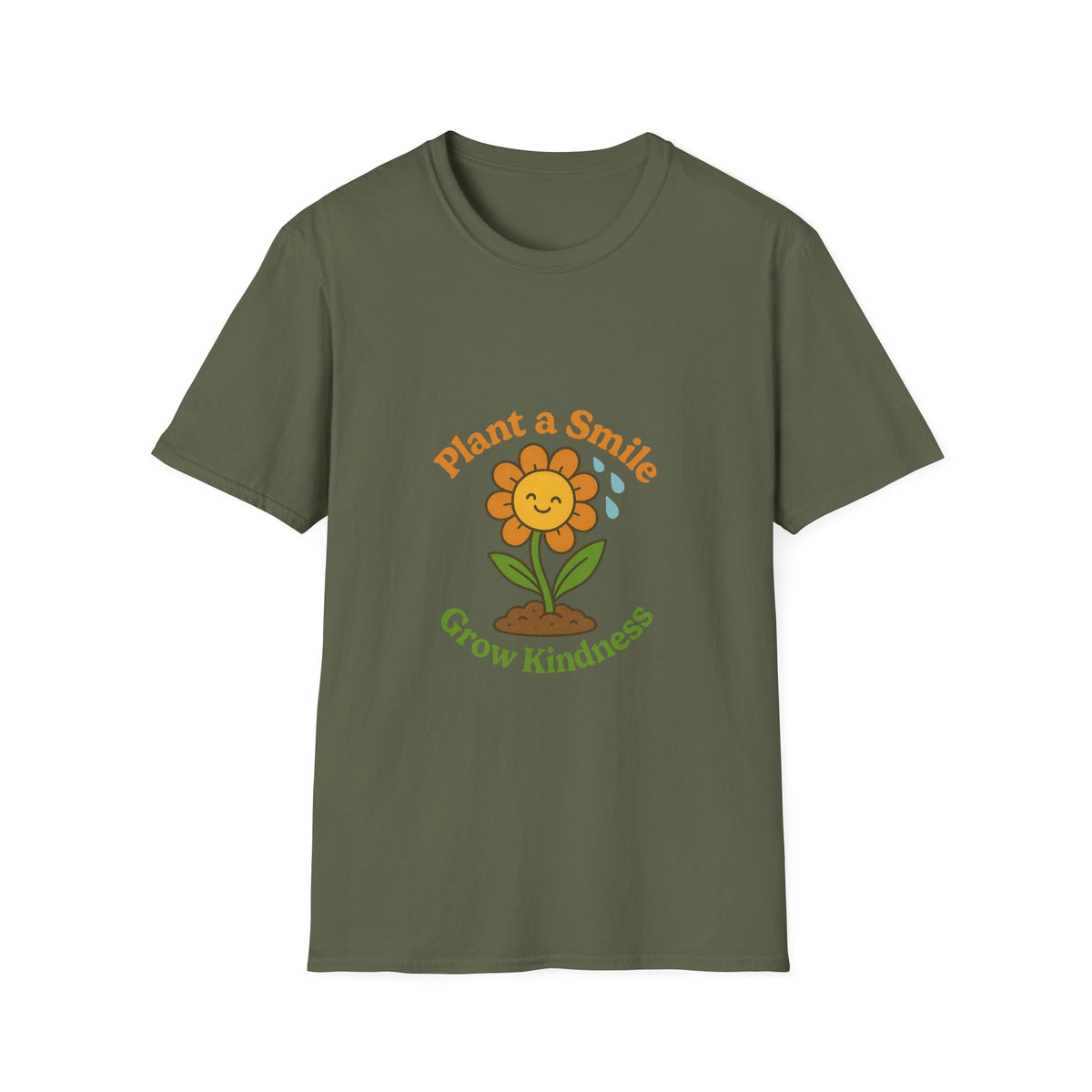 Plant A Smile Grow Kindness Retro Tee - Cute Groovy Flower Graphic T-Shirt - Trending Now - October 2026