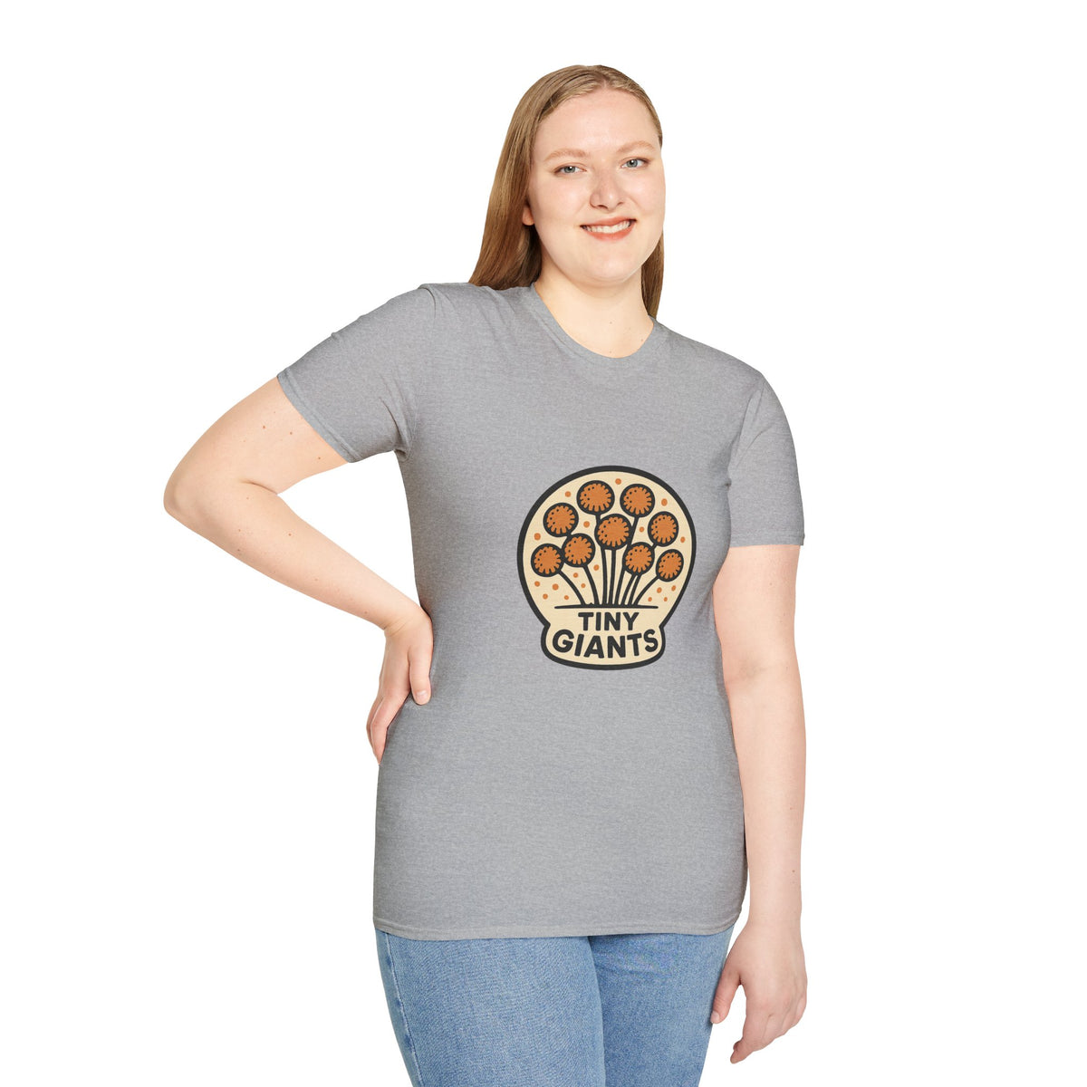 Tiny Giants Mushroom T-Shirt — Vintage Psychedelic Fungi Graphic Tee