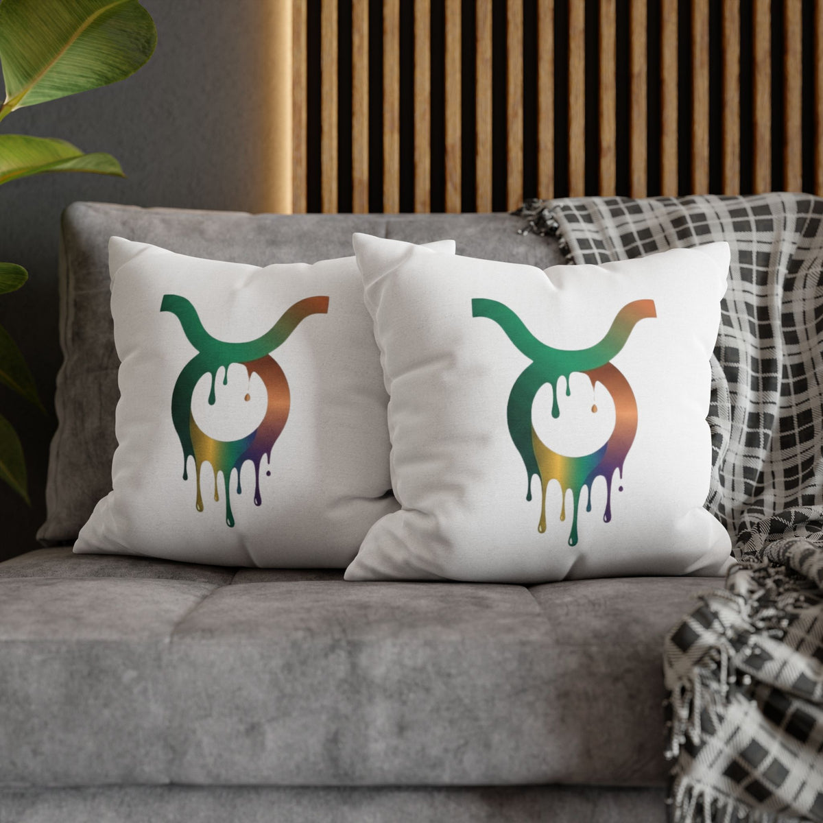 Taurus Drip Decorative Pillowcase — Zodiac Throw Pillow Cover