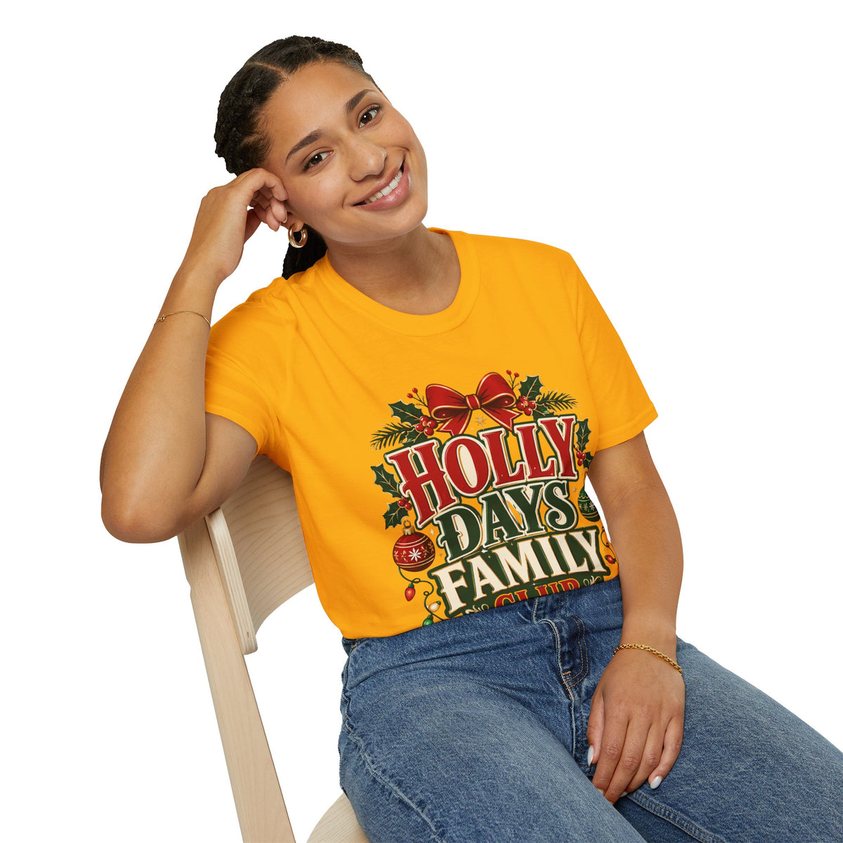 Holly Days Family Club T‑Shirt — Festive Christmas Holiday Tee