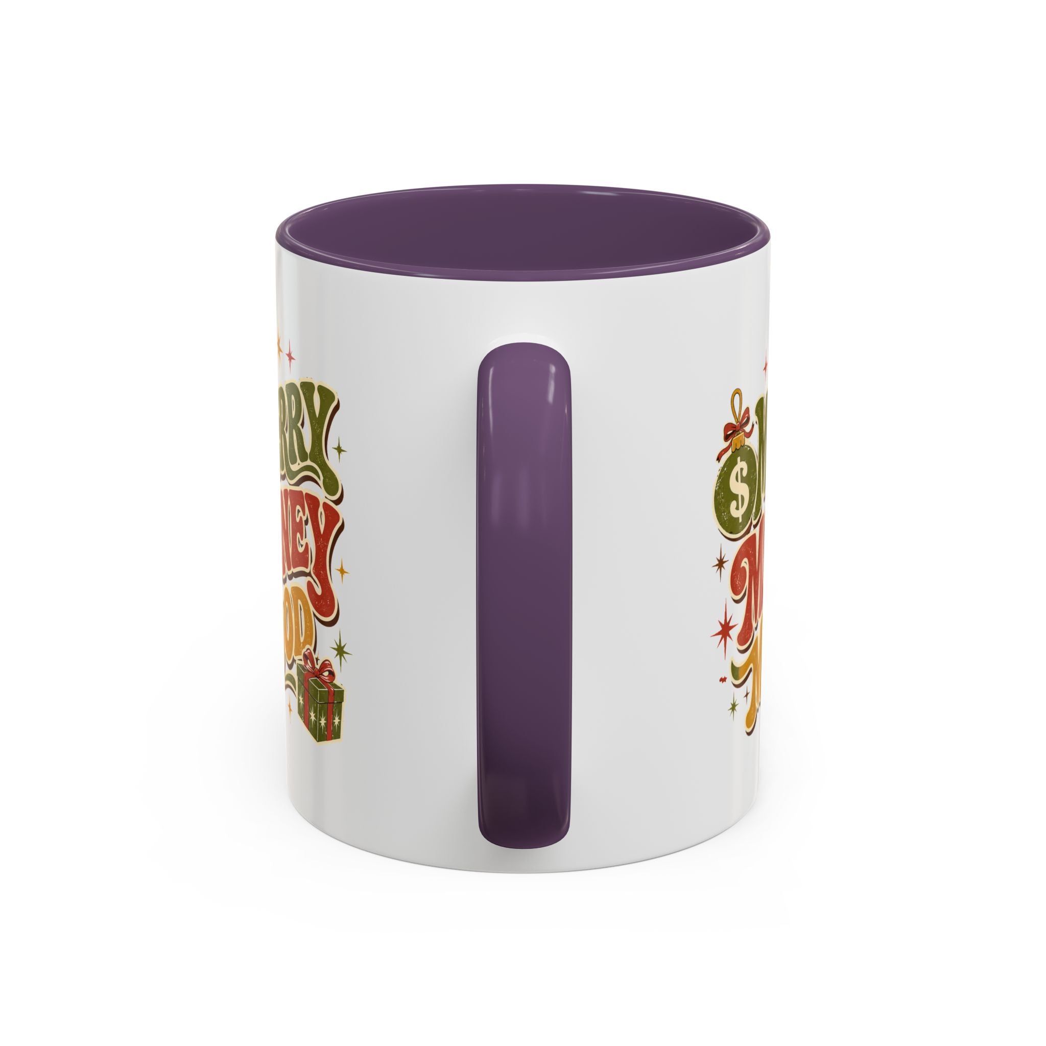 Modern Day Christmas Merry Money Mood Coffee Mug – Holiday Retro Gift Mug