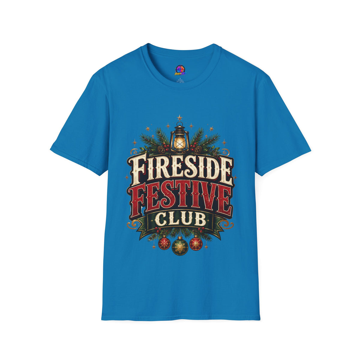 Fireside Festive Club T-Shirt — Cozy Holiday Lantern Graphic Tee