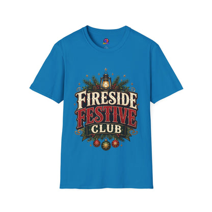 Fireside Festive Club T-Shirt — Cozy Holiday Lantern Graphic Tee