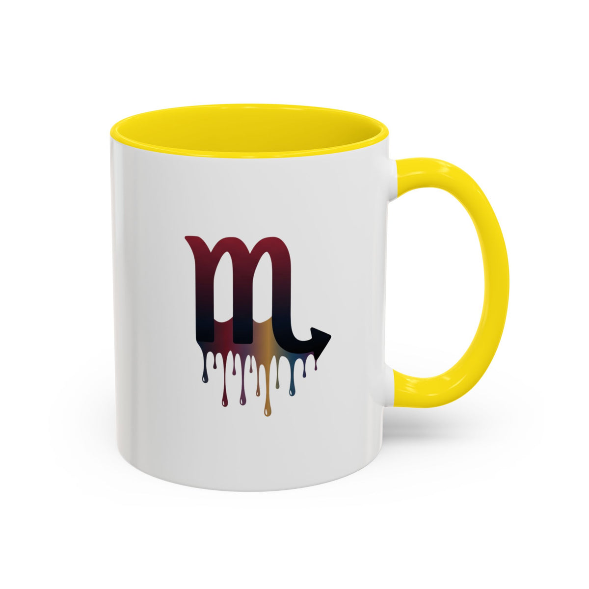 Scorpio Drip Accent Coffee Mug – Zodiac Scorpio Symbol Ceramic Mug