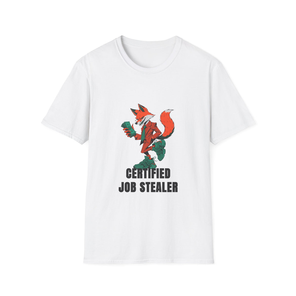 Certified Job Stealer T‑Shirt — Fox Illustration Funny Graphic Tee - Trending Now - August 2026