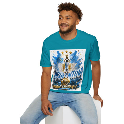 Argentina World Champions T‑Shirt — Soccer World Cup 3 Stars Tribute