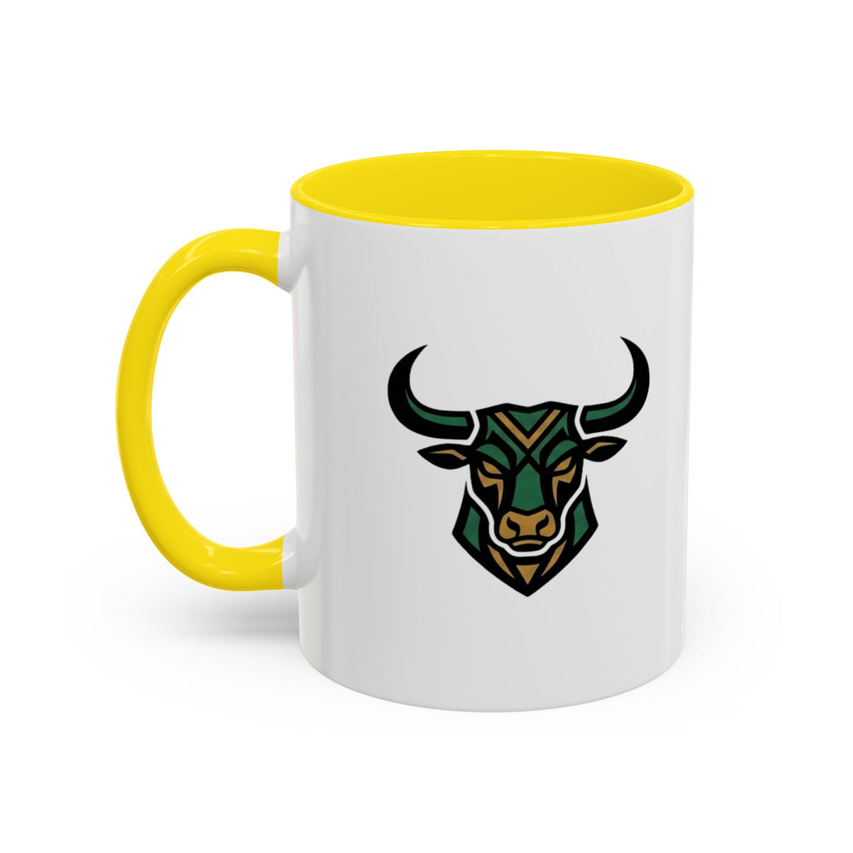 Taurus Geometric Bull Accent Coffee Mug –  Tribal Bull Head Ceramic Mug