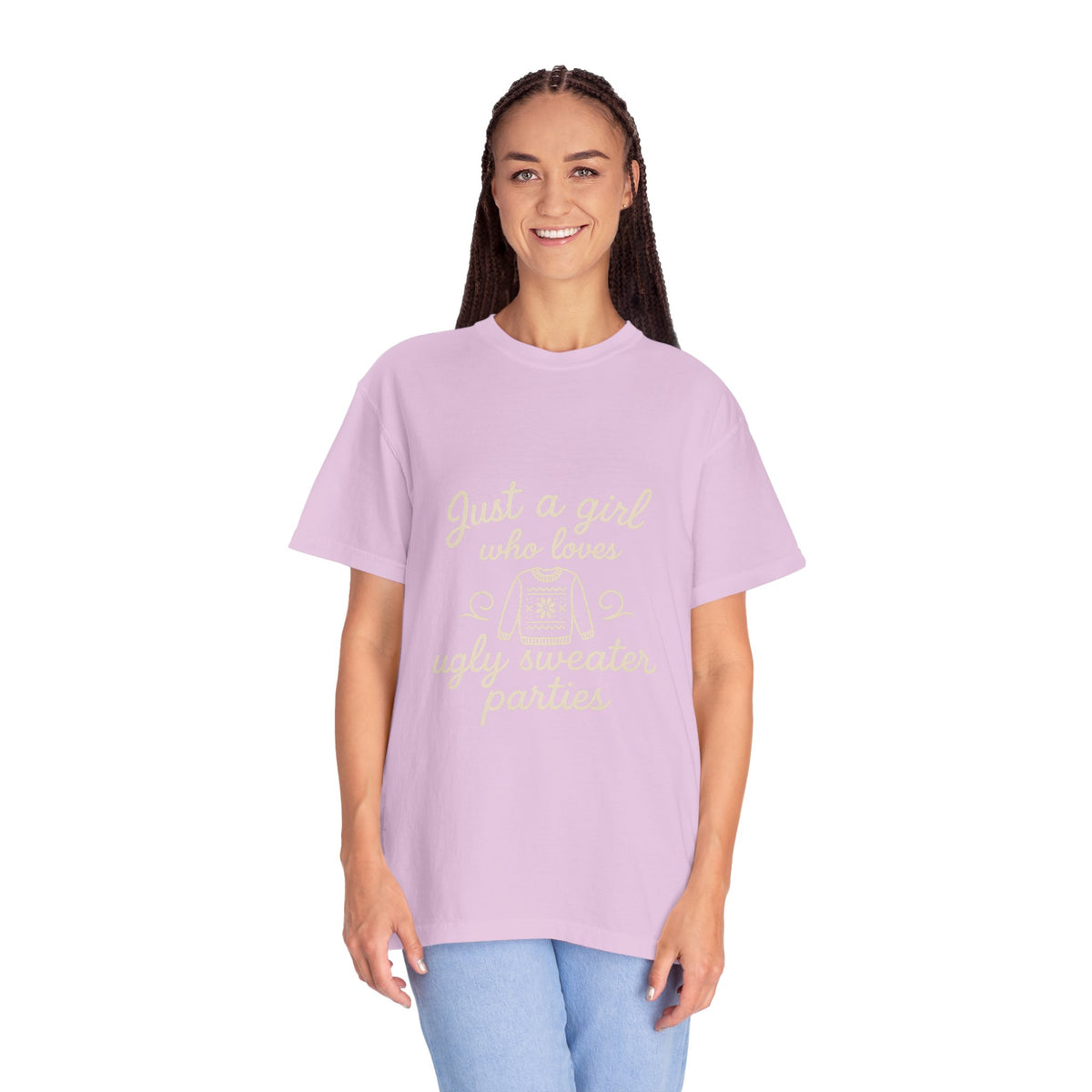 Ugly Sweater Party T-Shirt — "Just a Girl Who Loves Ugly Sweater Parties" - Trending Now - October 2026
