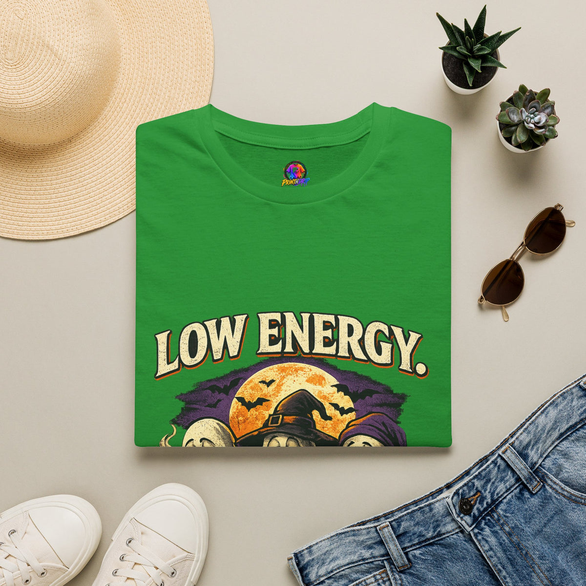 Halloween Low Energy High Spirit Unisex Softstyle T-Shirt