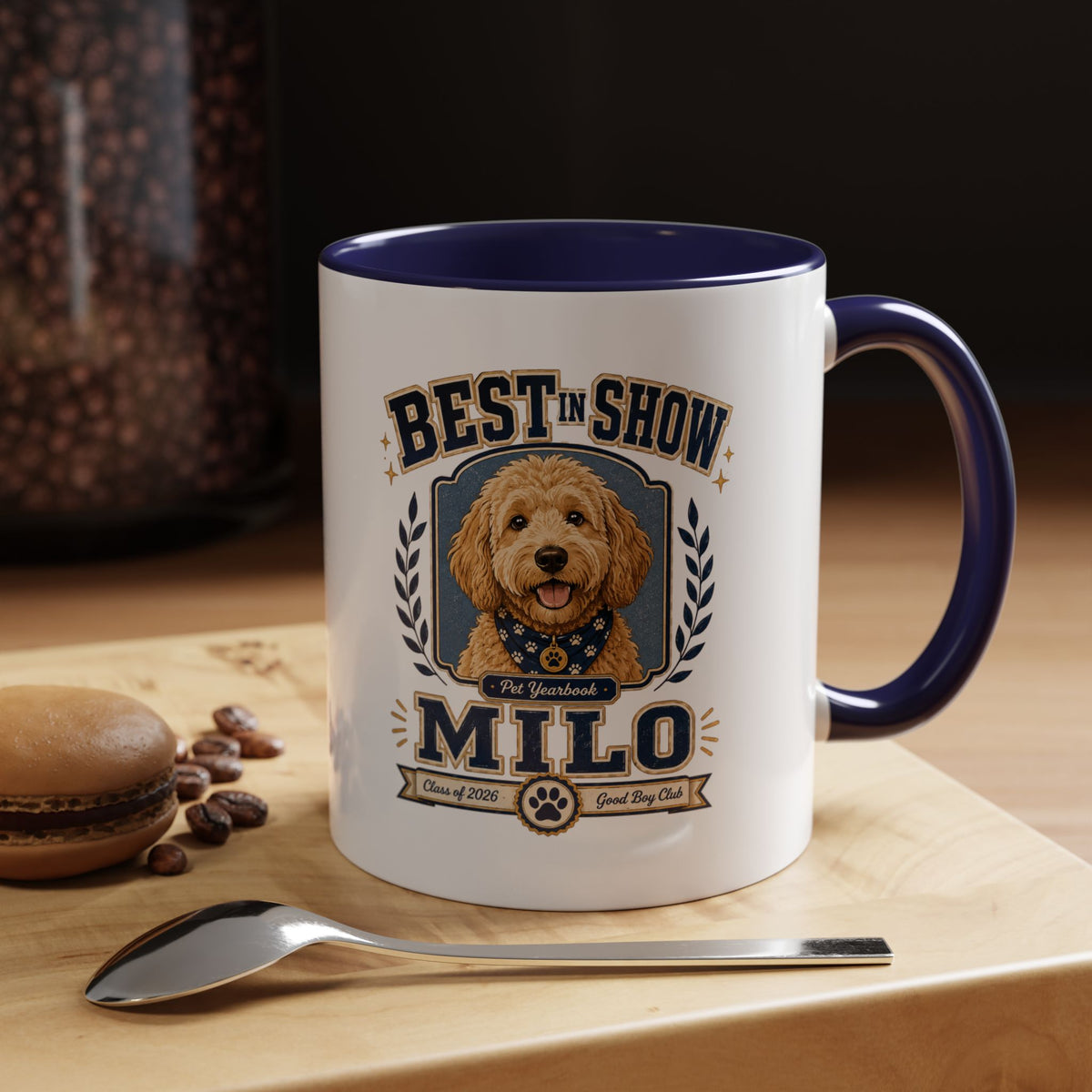 Milo Bailey Dog Dad Mom Best in Show Milo Coffee Mug — Personalized Dog Lover Accent Mug