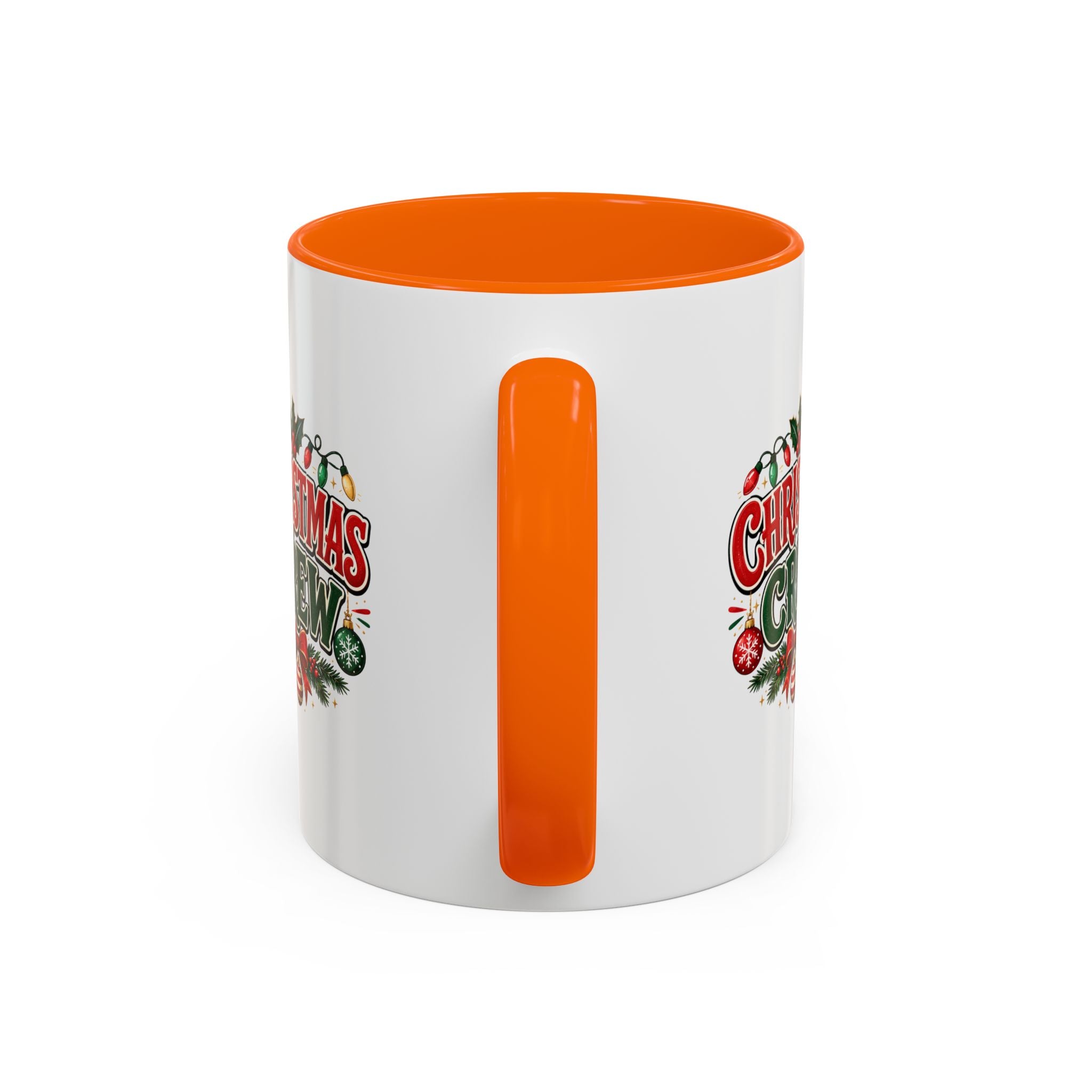 Christmas Crew Accent Coffee Mug - Festive Holiday Tea & Coffee Cup