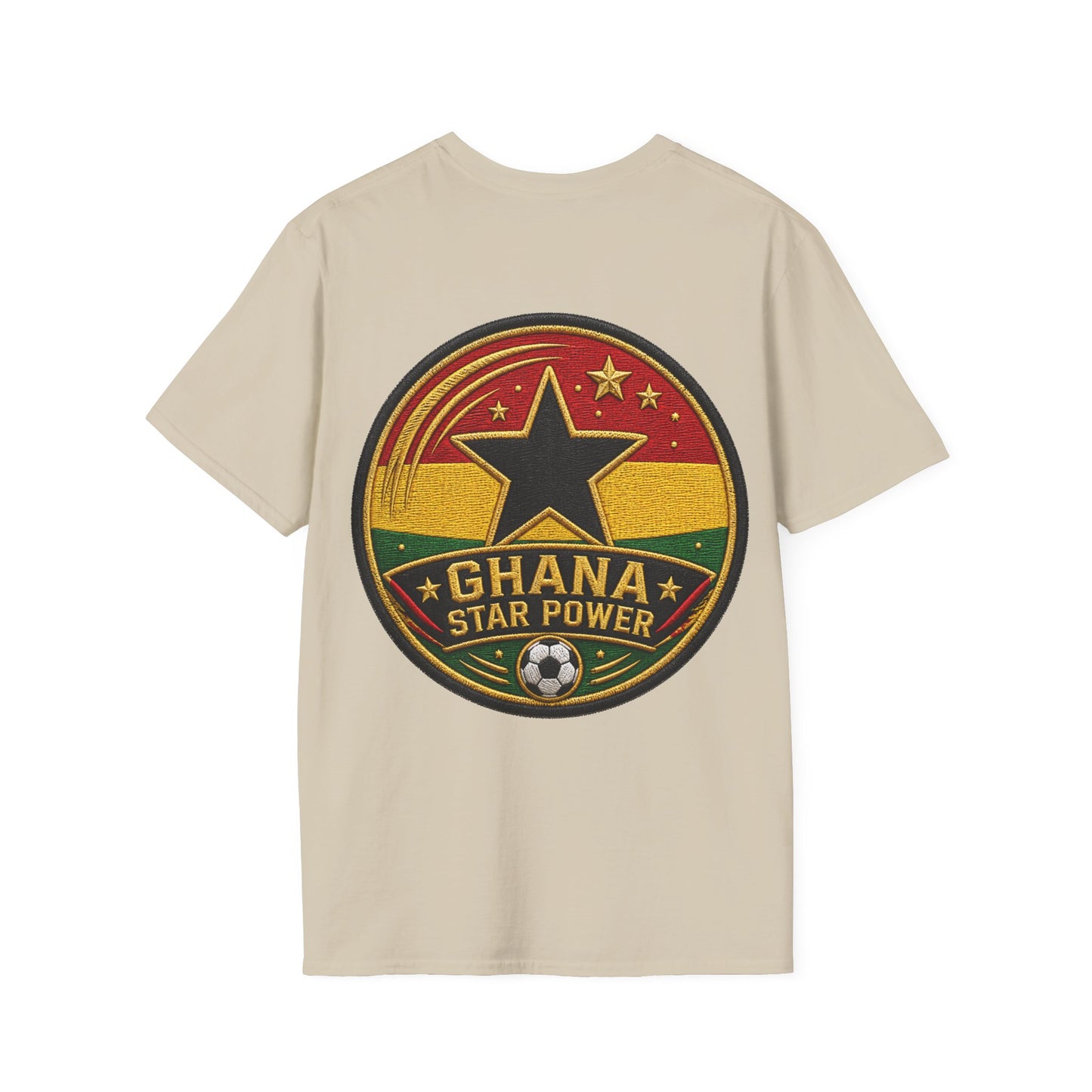 Ghana Star Power Soccer T-Shirt — Afro Football Fan Tee - Ghana T-Shirt