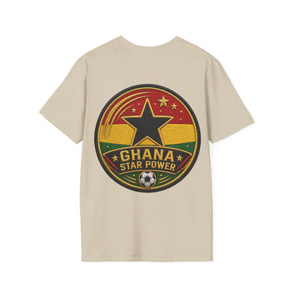 Ghana Star Power Soccer T-Shirt — Afro Football Fan Tee - Ghana T-Shirt