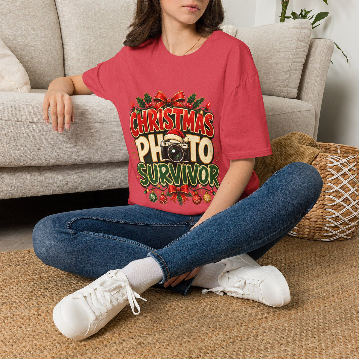 Christmas Photo Survivor T-Shirt — Funny Holiday Graphic Tee