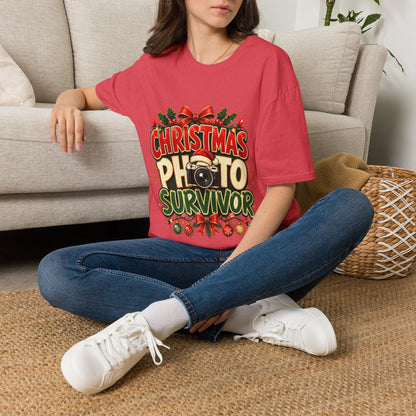 Christmas Photo Survivor T-Shirt — Funny Holiday Graphic Tee