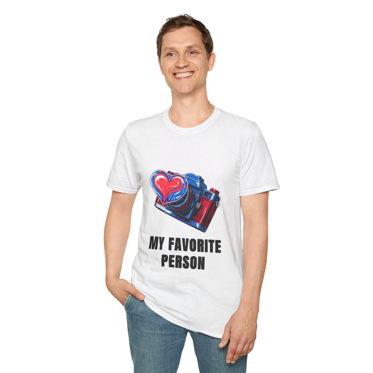 My Favorite Person Camera Heart T-Shirt — Photography Lover Graphic Tee - Trending Now - August 2026