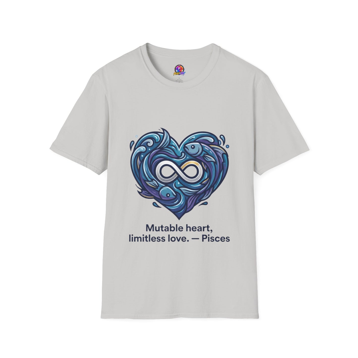 Pisces Infinity Heart T‑Shirt — Zodiac Ocean Love Tee