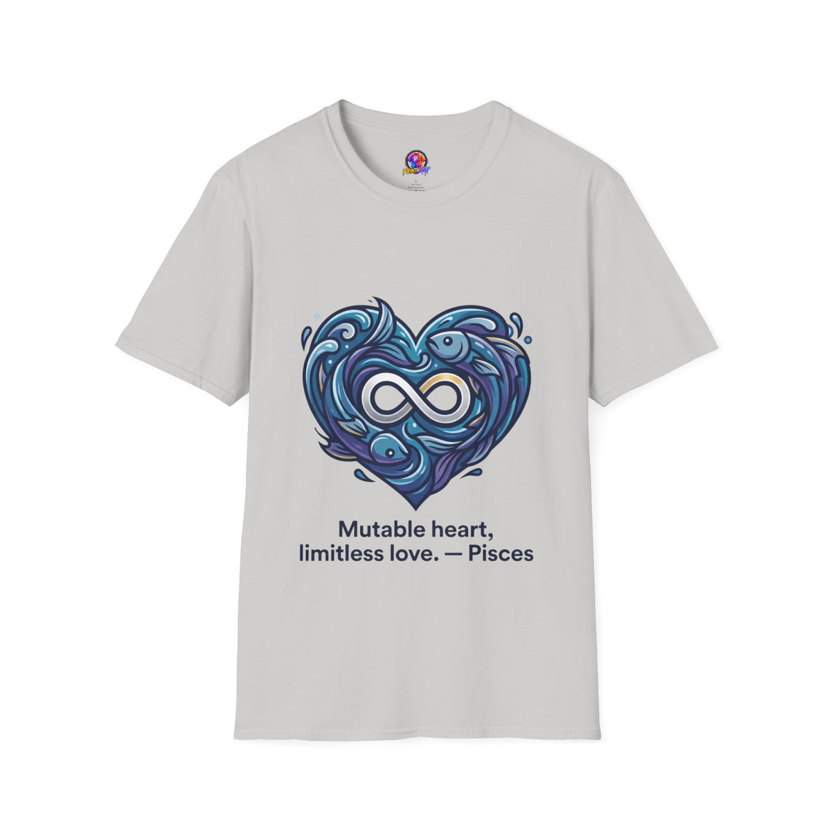 Pisces Infinity Heart T‑Shirt — Zodiac Ocean Love Tee