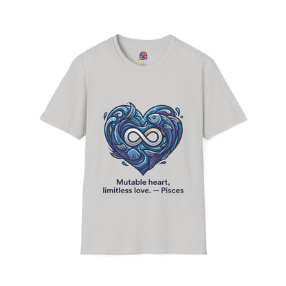 Pisces Infinity Heart T‑Shirt — Zodiac Ocean Love Tee