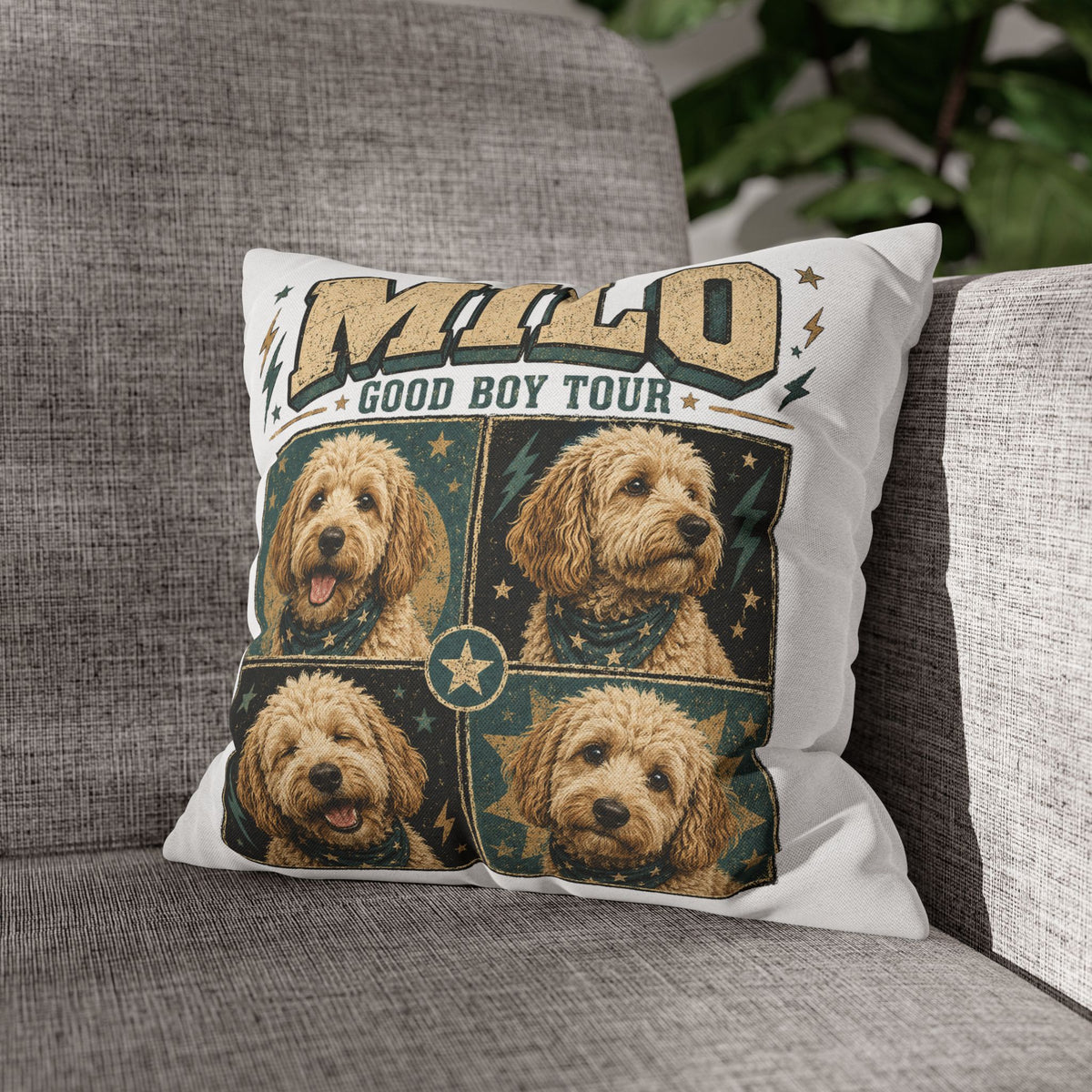 Milo 'Good Boy Tour' Decorative Pillowcase Milo Bailey Dog Dad Mom