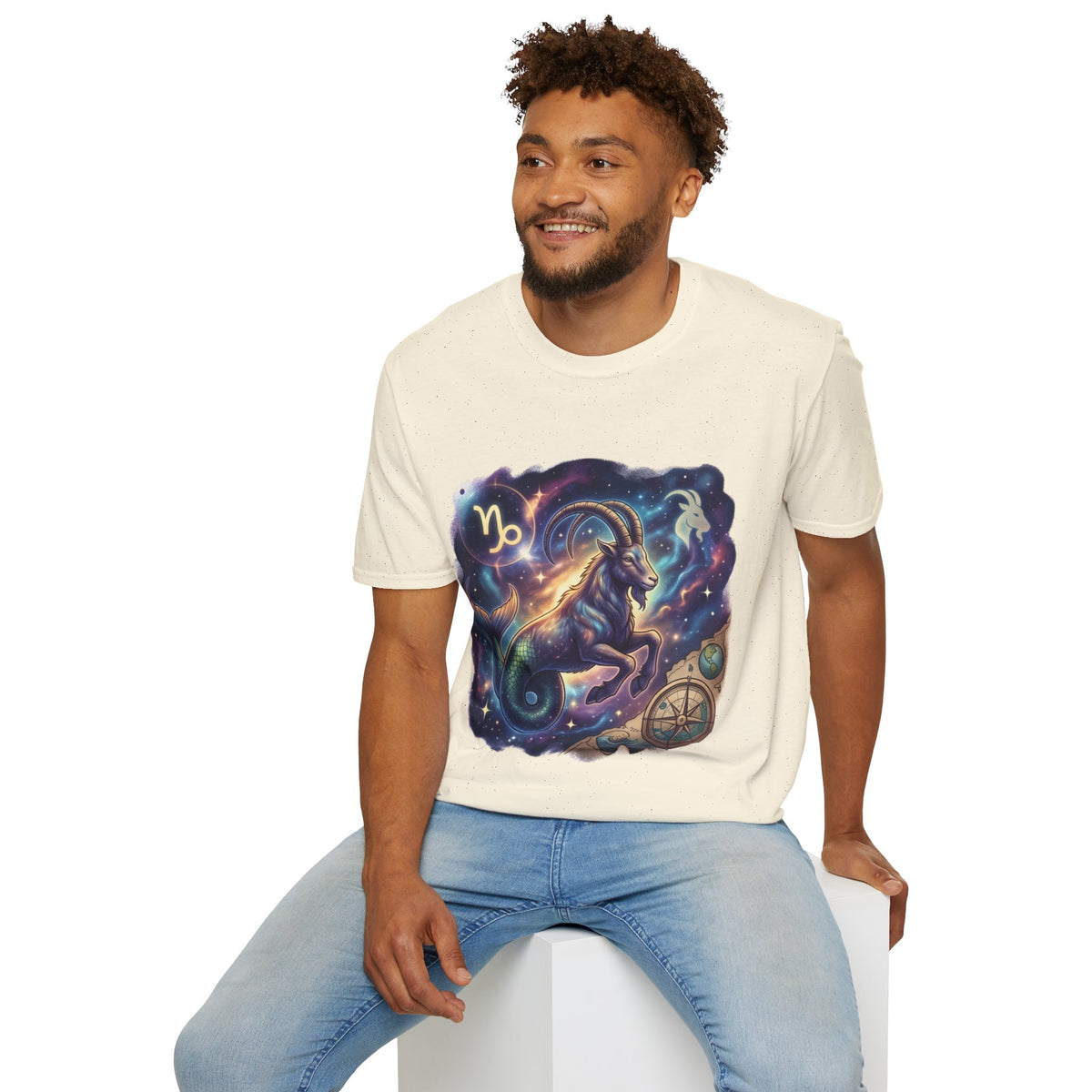 Capricorn Zodiac T-Shirt — Celestial Goat Astrology Tee