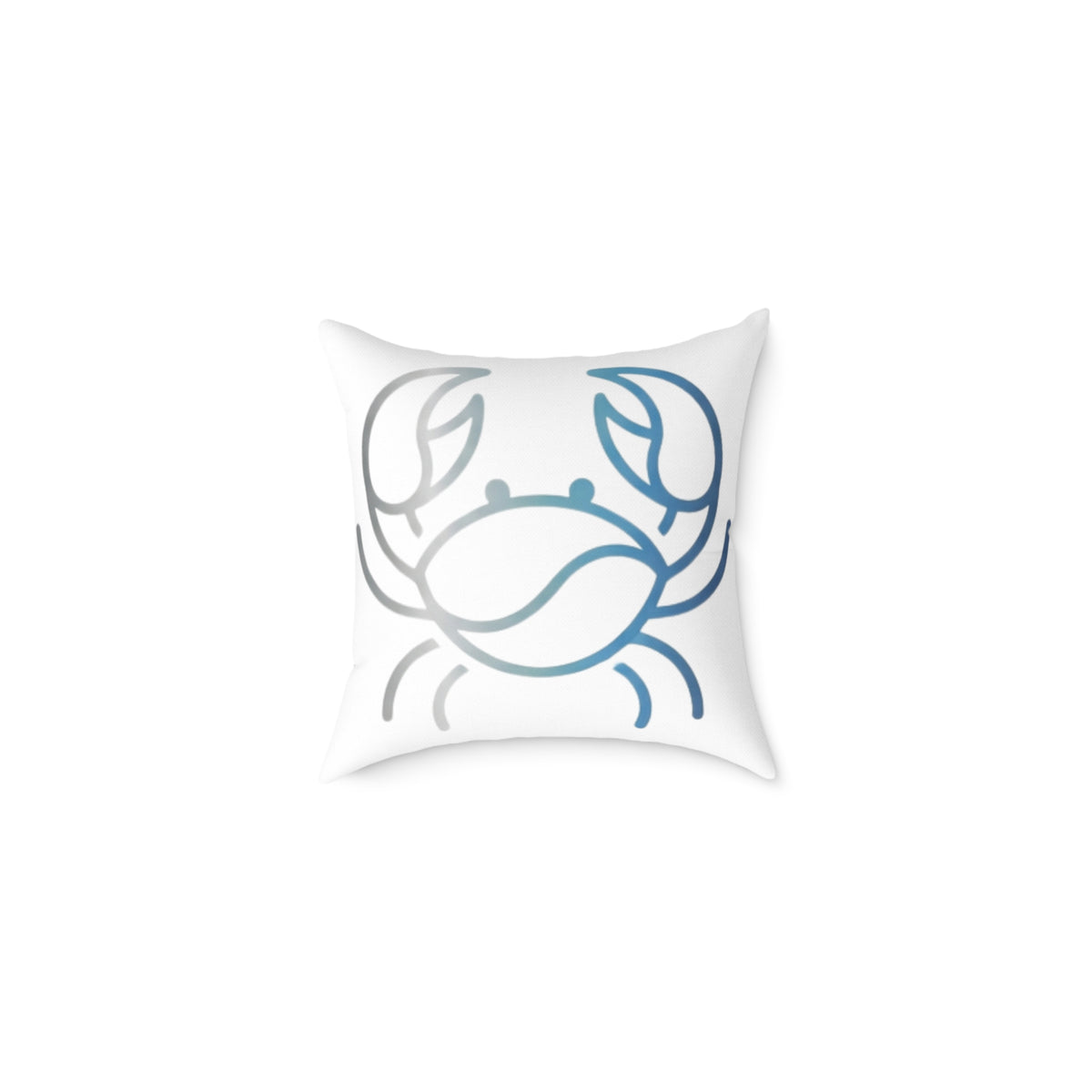 Cancer Zodiac Coastal Crab Square Throw Pillow