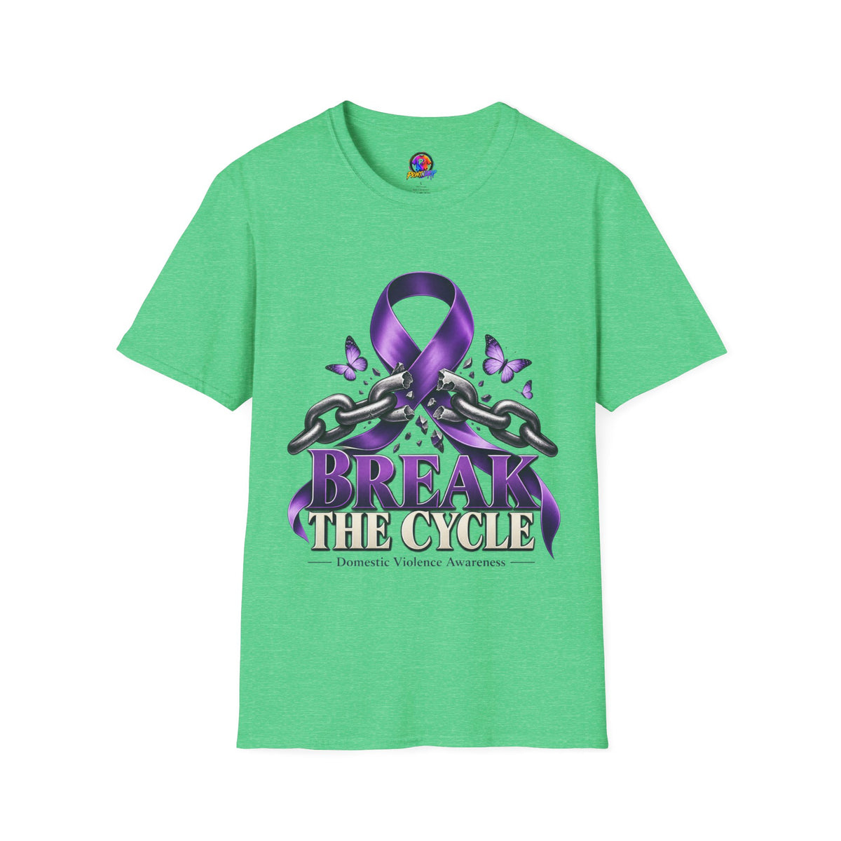 Break The Cycle Purple Ribbon T-Shirt — Domestic Violence Awareness Tee