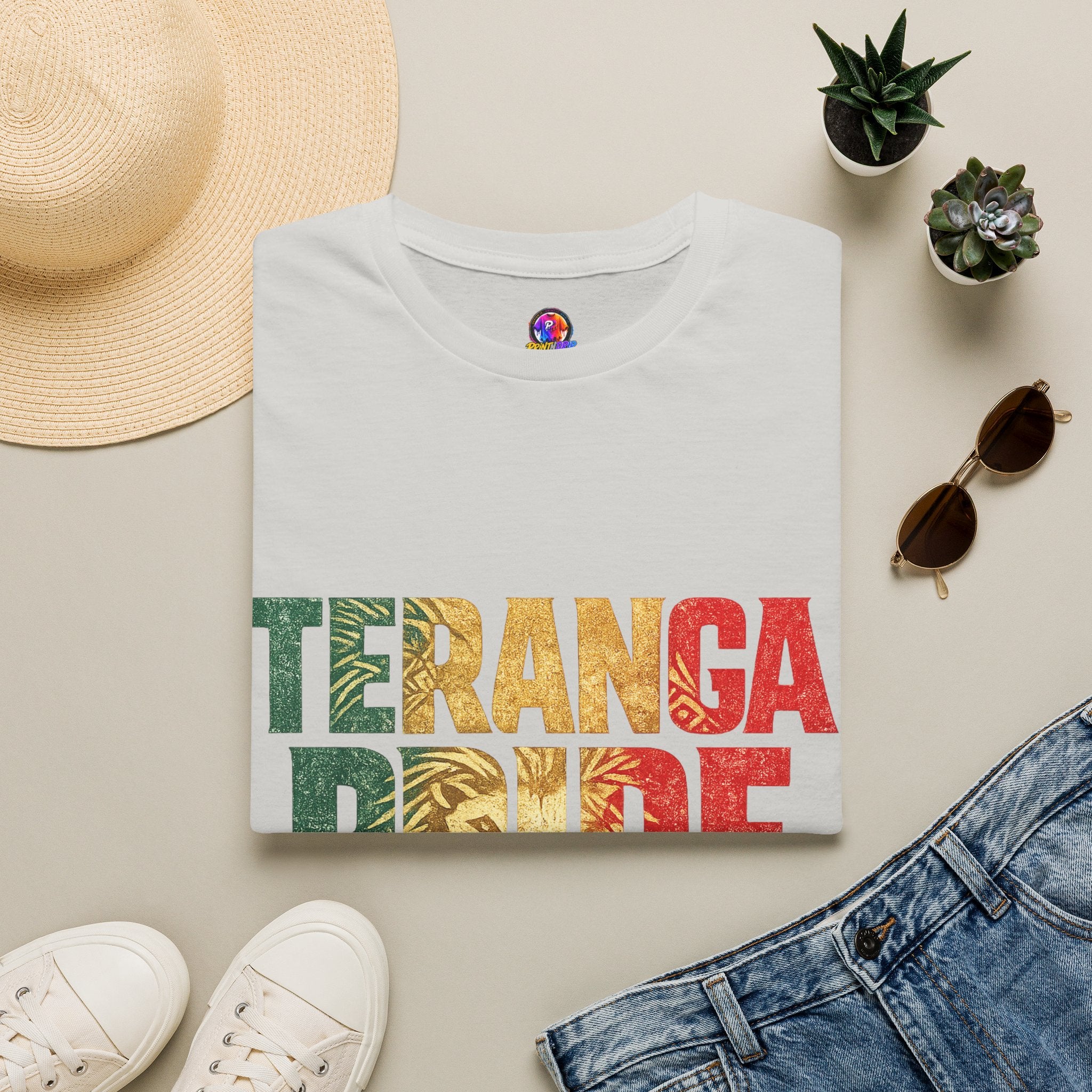 Senegal Teranga Pride T-Shirt — Senegal Flag Colors & Lion Graphic