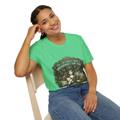 Virgo Zodiac T‑Shirt — "Yes, I Actually Have a Spreadsheet for That"