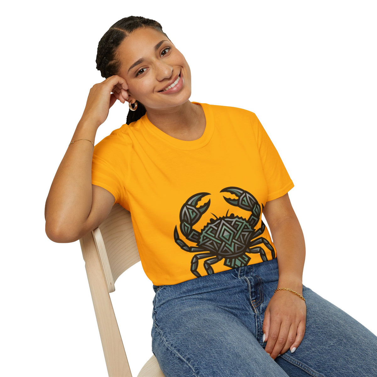 Cancer Zodiac Crab Tribal Graphic T-Shirt — Nautical Beachy Zodiac Style